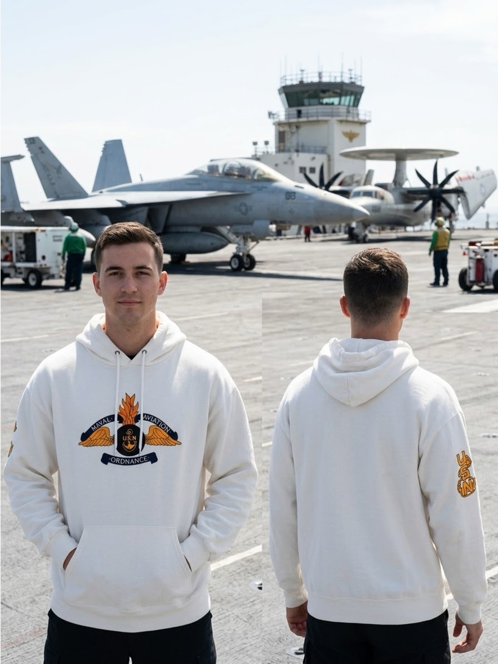 Vintage USN Naval Aviation Ordnance Hoodie Jerzees Made USA Mens XL